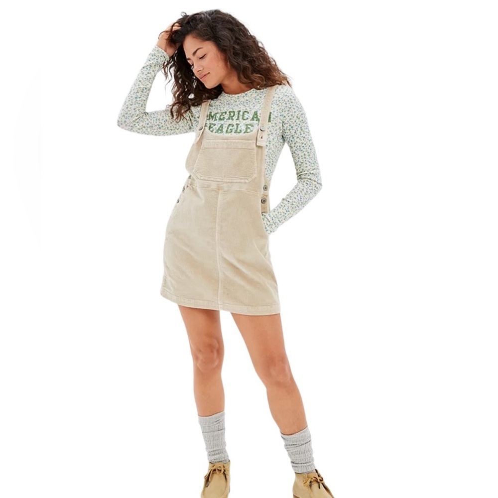 American Eagle Outfitters Tan Corduroy Dress